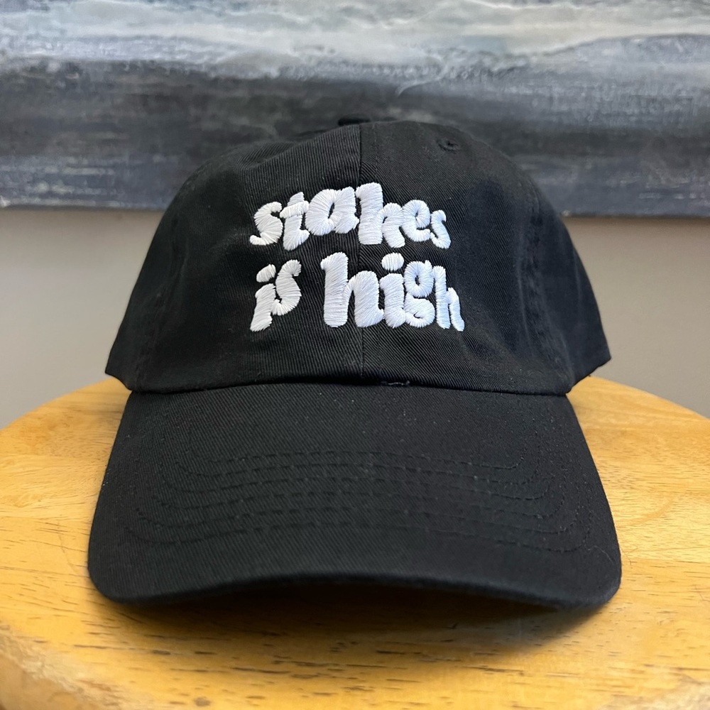 Black Embroidered Men's Hat